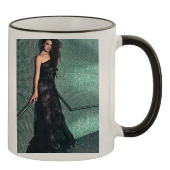 Alessandra Ambrosio 11oz Colored Rim & Handle Mug