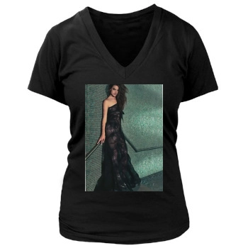 Alessandra Ambrosio Women's Deep V-Neck TShirt