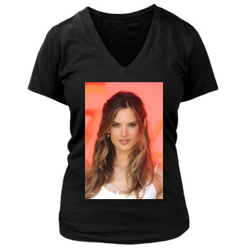 Alessandra Ambrosio Women's Deep V-Neck TShirt