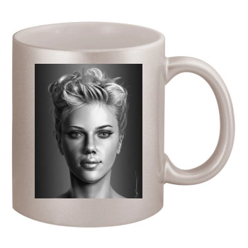 Scarlett Johansson 11oz Metallic Silver Mug