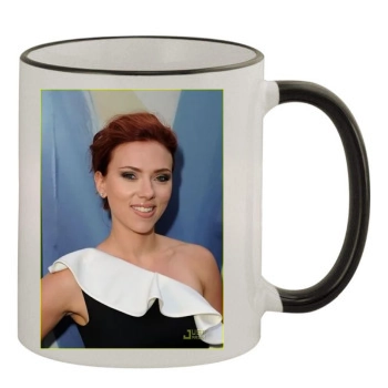 Scarlett Johansson 11oz Colored Rim & Handle Mug