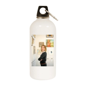 Scarlett Johansson White Water Bottle With Carabiner