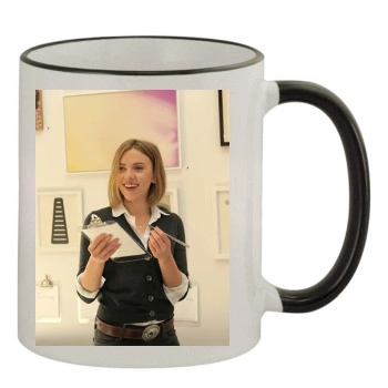 Scarlett Johansson 11oz Colored Rim & Handle Mug