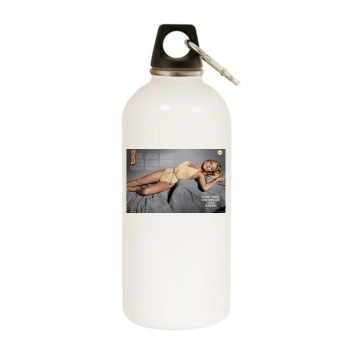 Scarlett Johansson White Water Bottle With Carabiner