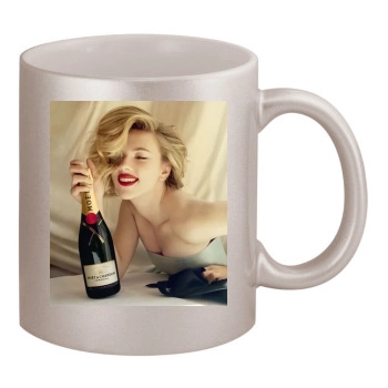 Scarlett Johansson 11oz Metallic Silver Mug