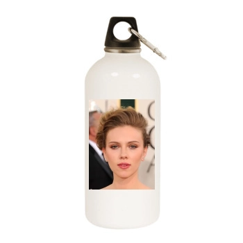 Scarlett Johansson White Water Bottle With Carabiner