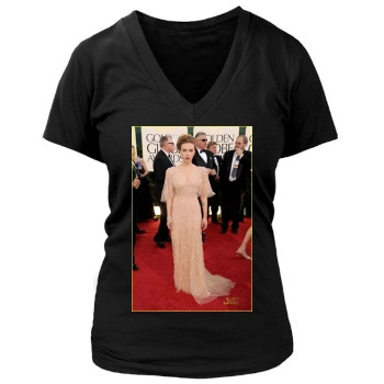 Scarlett Johansson Women's Deep V-Neck TShirt