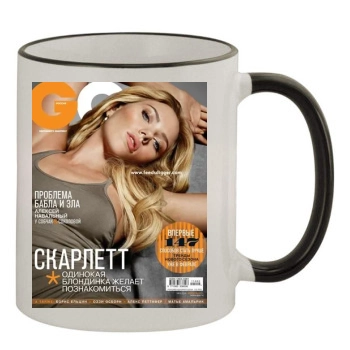 Scarlett Johansson 11oz Colored Rim & Handle Mug