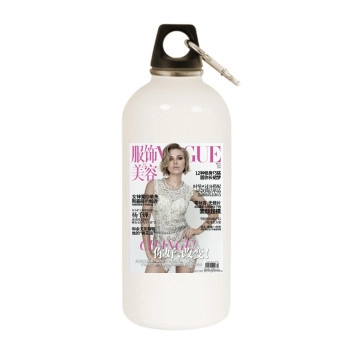 Scarlett Johansson White Water Bottle With Carabiner