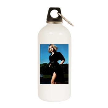 Scarlett Johansson White Water Bottle With Carabiner