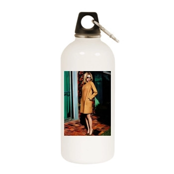 Scarlett Johansson White Water Bottle With Carabiner