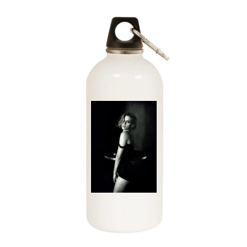 Scarlett Johansson White Water Bottle With Carabiner