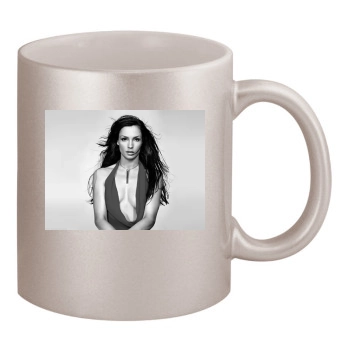 Famke Janssen 11oz Metallic Silver Mug