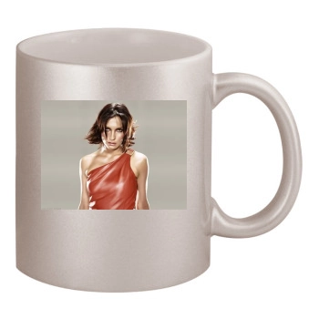 Famke Janssen 11oz Metallic Silver Mug