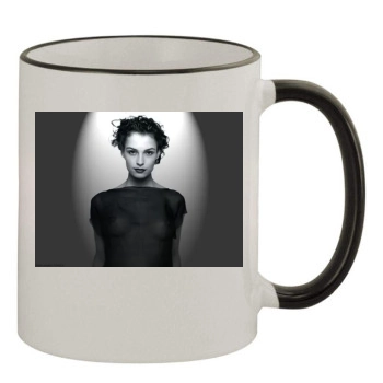 Famke Janssen 11oz Colored Rim & Handle Mug