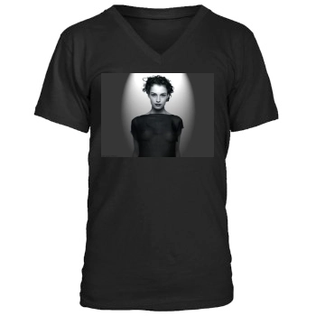 Famke Janssen Men's V-Neck T-Shirt