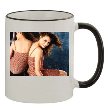 Famke Janssen 11oz Colored Rim & Handle Mug