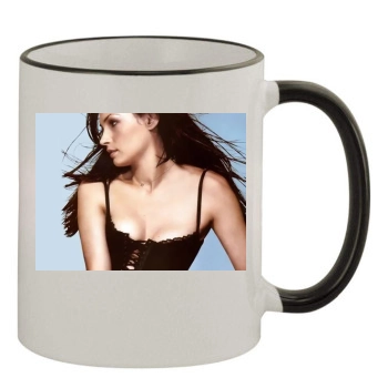 Famke Janssen 11oz Colored Rim & Handle Mug