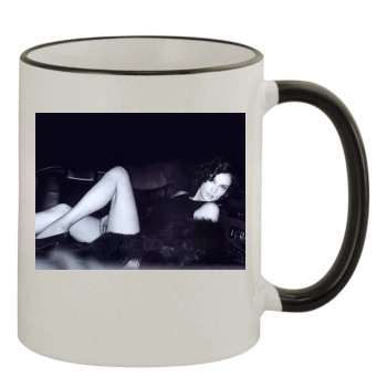 Famke Janssen 11oz Colored Rim & Handle Mug