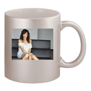 Famke Janssen 11oz Metallic Silver Mug