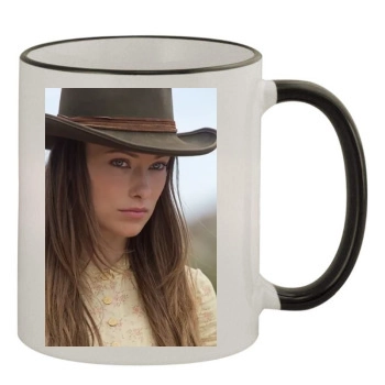 Olivia Wilde 11oz Colored Rim & Handle Mug