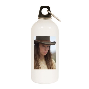 Olivia Wilde White Water Bottle With Carabiner