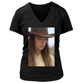 Olivia Wilde Women's Deep V-Neck TShirt