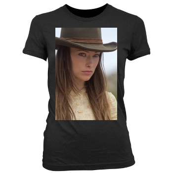 Olivia Wilde Women's Junior Cut Crewneck T-Shirt