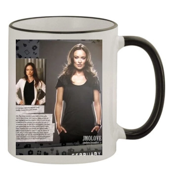 Olivia Wilde 11oz Colored Rim & Handle Mug