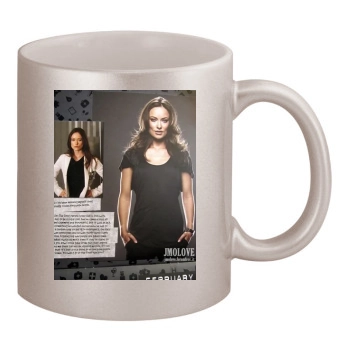 Olivia Wilde 11oz Metallic Silver Mug