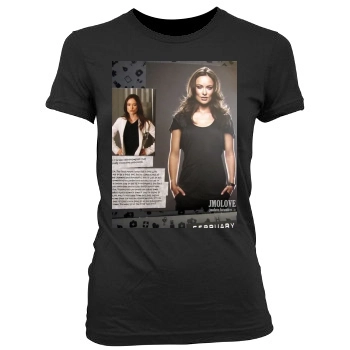 Olivia Wilde Women's Junior Cut Crewneck T-Shirt