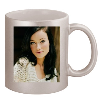 Olivia Wilde 11oz Metallic Silver Mug