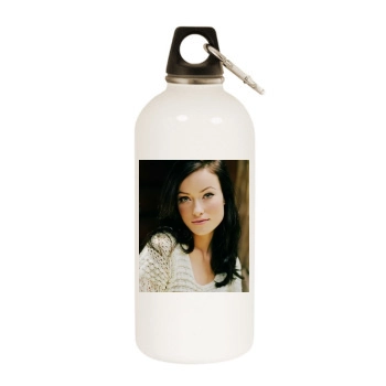 Olivia Wilde White Water Bottle With Carabiner