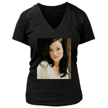 Olivia Wilde Women's Deep V-Neck TShirt