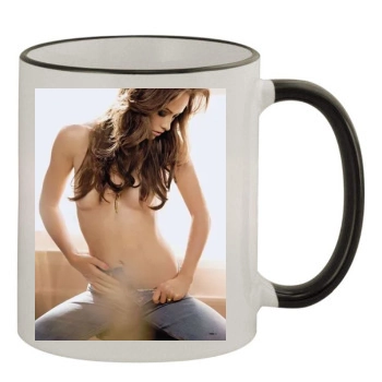 Olivia Wilde 11oz Colored Rim & Handle Mug