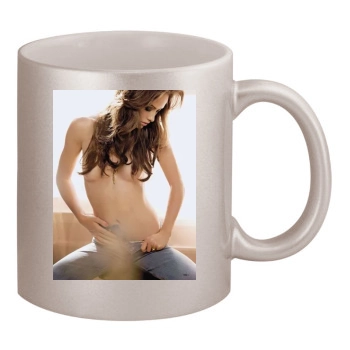 Olivia Wilde 11oz Metallic Silver Mug