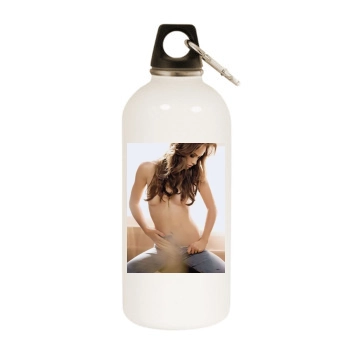 Olivia Wilde White Water Bottle With Carabiner