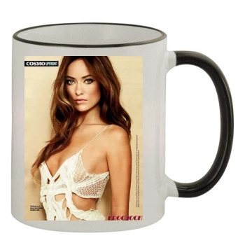 Olivia Wilde 11oz Colored Rim & Handle Mug