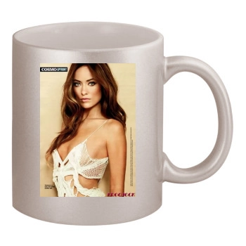 Olivia Wilde 11oz Metallic Silver Mug