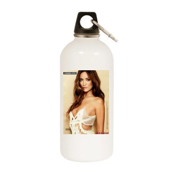 Olivia Wilde White Water Bottle With Carabiner