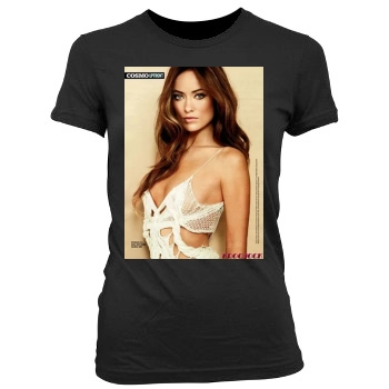 Olivia Wilde Women's Junior Cut Crewneck T-Shirt