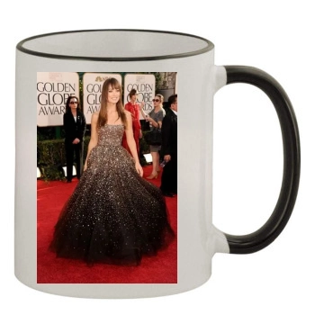 Olivia Wilde 11oz Colored Rim & Handle Mug