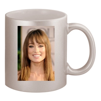 Olivia Wilde 11oz Metallic Silver Mug