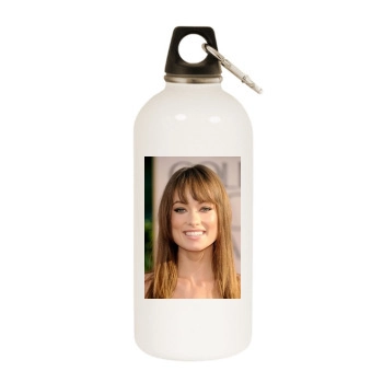 Olivia Wilde White Water Bottle With Carabiner