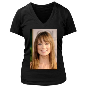 Olivia Wilde Women's Deep V-Neck TShirt