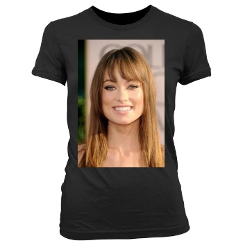 Olivia Wilde Women's Junior Cut Crewneck T-Shirt