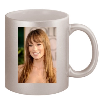 Olivia Wilde 11oz Metallic Silver Mug