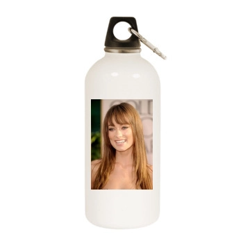 Olivia Wilde White Water Bottle With Carabiner