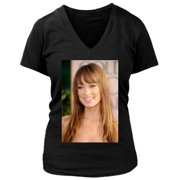 Olivia Wilde Women's Deep V-Neck TShirt