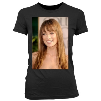 Olivia Wilde Women's Junior Cut Crewneck T-Shirt